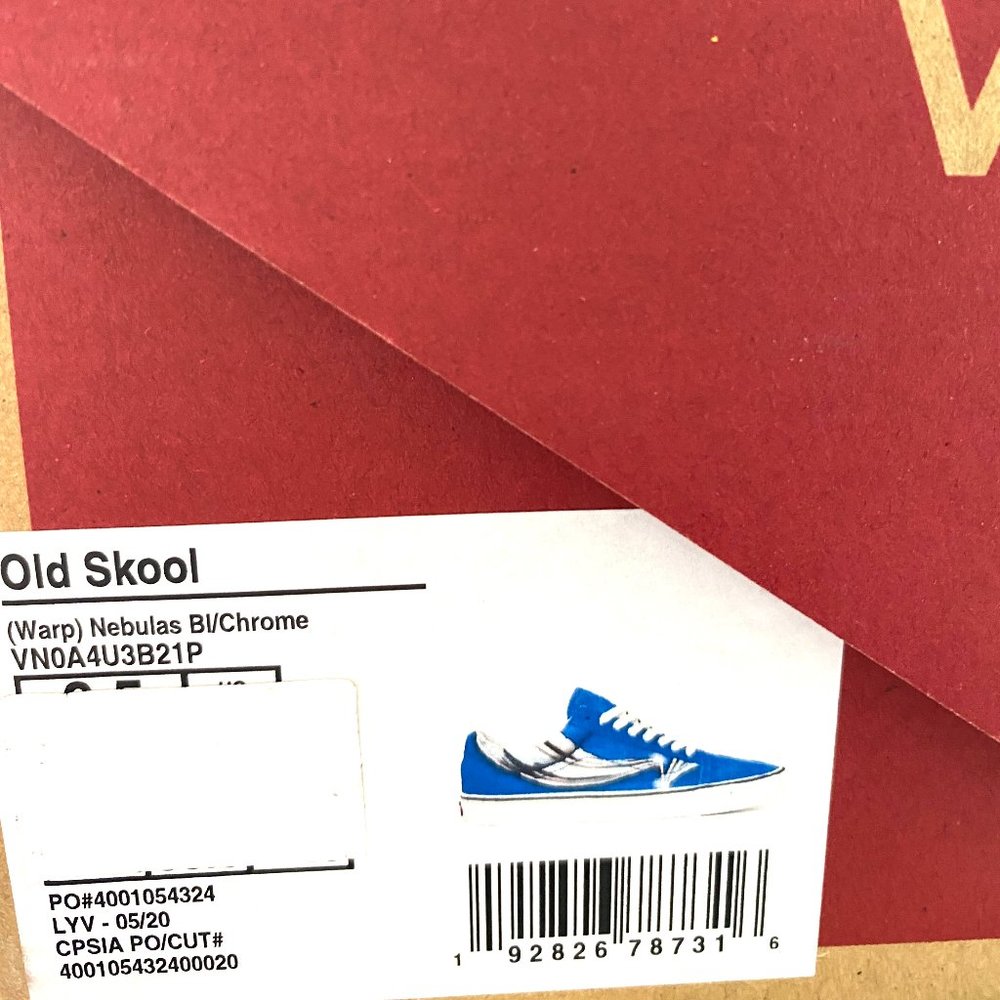 🍃 Sale 🍃 VANS Old Skool Warp Nebulas Blue Suede Women's Size 8 VN0A4U3B21P - Picture 10 of 10